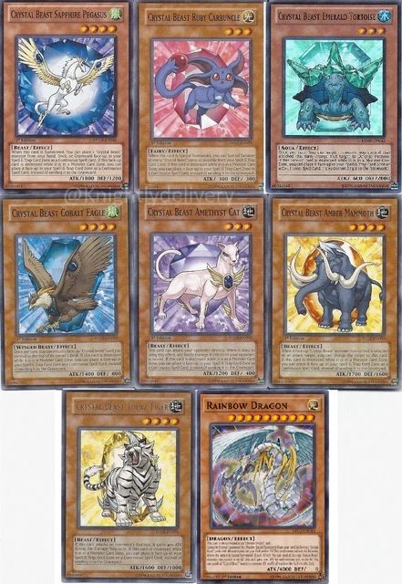 YUGIOH COMPLETE CRYSTAL Beast Deck! Rainbow Dragon Crystal Bond Rainbow +  Bonus $109.99 - PicClick