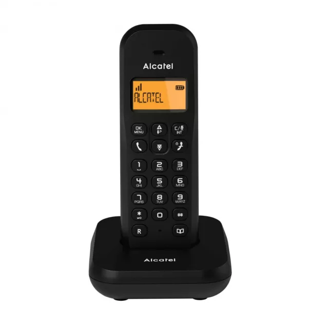 Alcatel Dect E155 - Teléfono inalámbrico, Color Negro