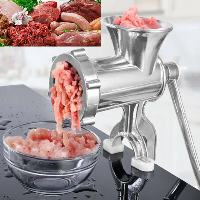 Kitchen Manual Meat Grinder Meat Mincer Sausage Filler Maker Stainless Steel