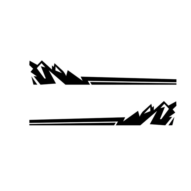 Side Body Stripe Stickers Car Door DIY Decals Waterproof Accessories Vinyl 2pcs