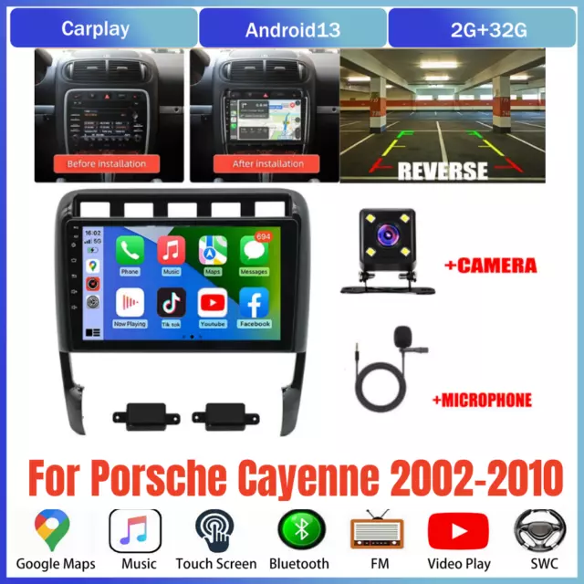 For 2002-2010 Porsche Cayenne Android 12 Apple Carplay Car Stereo Radio Gps 32GB