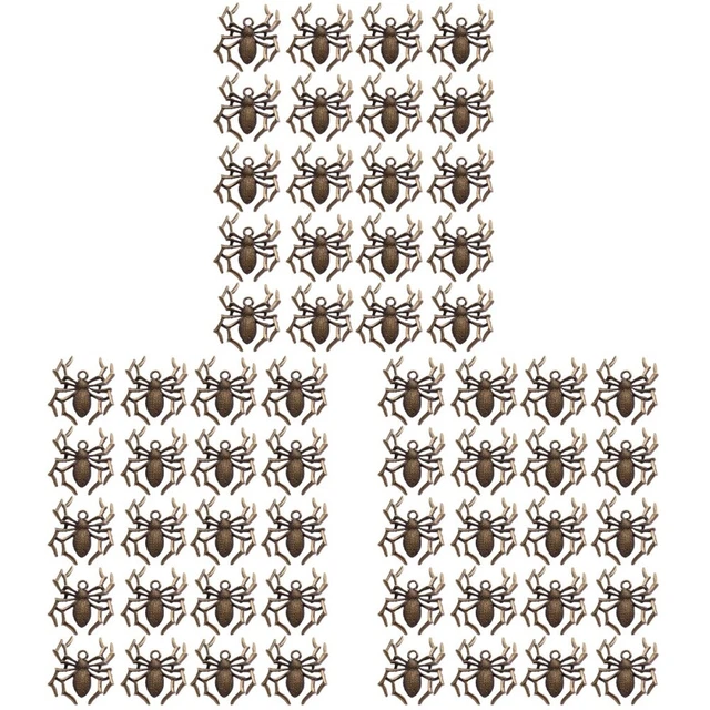 DIY charm pendant set 60 stücke 3D Legierung Spinne Anhänger Charms Schmuckher