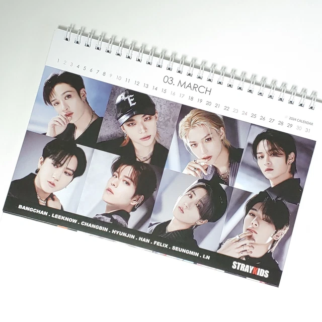 STRAYKIDS PHOTO DESK Calendar 2024 2025 Calender Sticker KPOP Stray