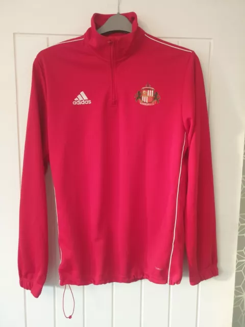 Sunderland Tracksuit Top Football Training Quarter Zip Red Adults Size Medium