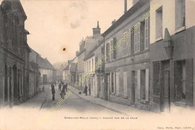 CPA 60660 CIRES LES MELLO Grande Rue de la ville avec tabac Edit COCU