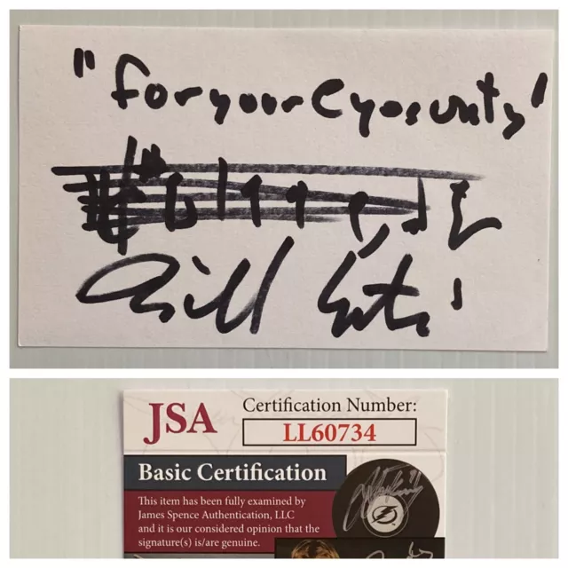 Bill Conti Signed Autograph For Your Eyes Only 3x5 Index Card - JSA - FREE S&H!