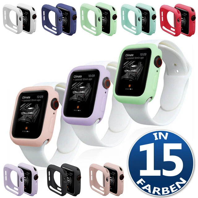 Schutzhülle für Apple Watch Series 1-6 SE 38 40 42 44mm Silikon Case Slim Bumper