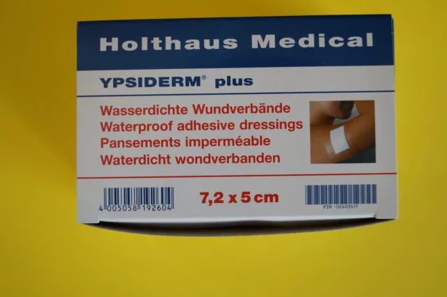 25 x Pflaster Wundverband wasserdicht steril 7,2x5cm transparent Ypsiderm plus 3