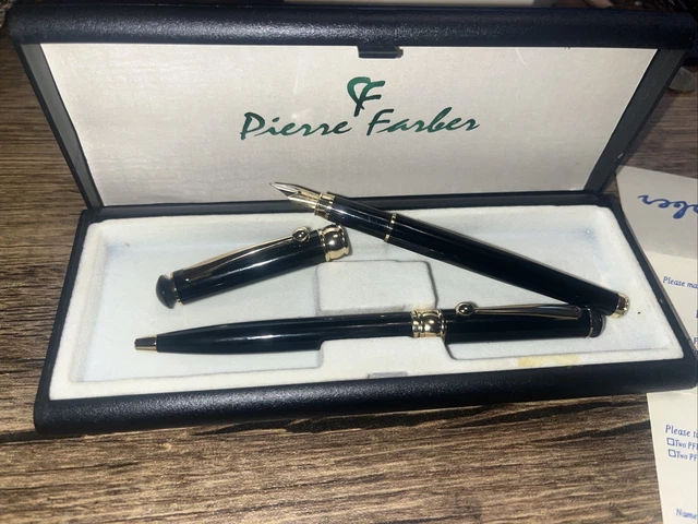 Vintage PIERRE FARBER COLLECTABLE FOUNTAINE & BALLPOINT PEN SET