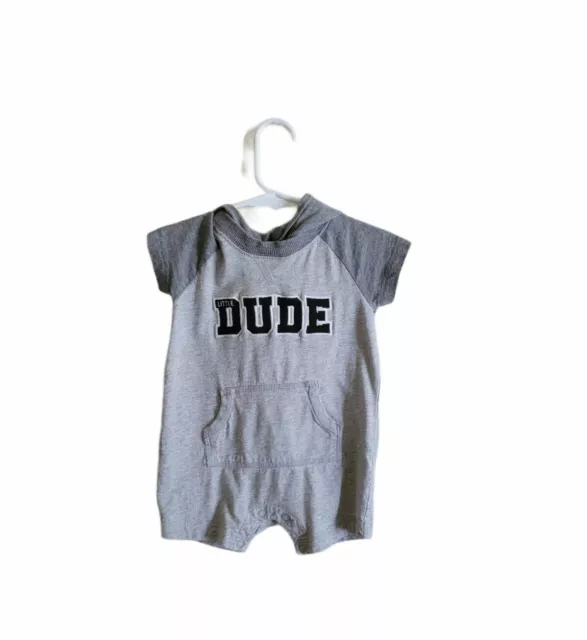 Carters Boys Bodysuit Gray 12 months Baby One Piece Short Sleeves Toddler Youth