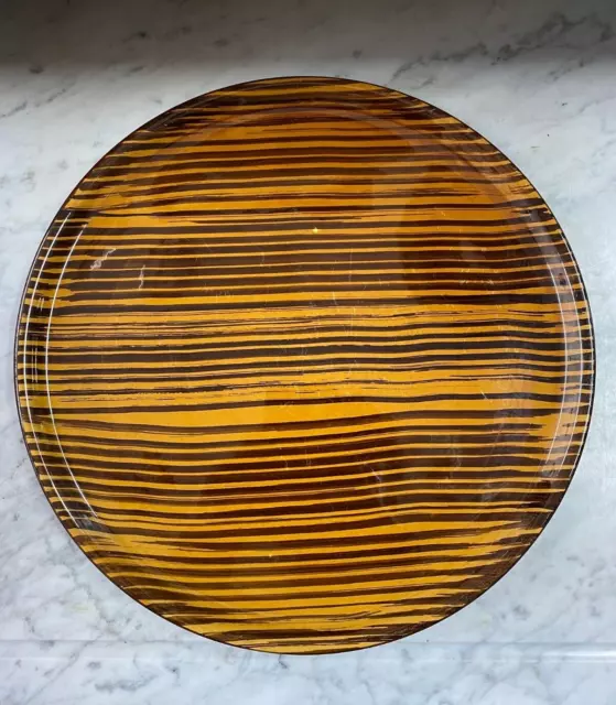 Ancien Plat rond sarreguemines collection domino