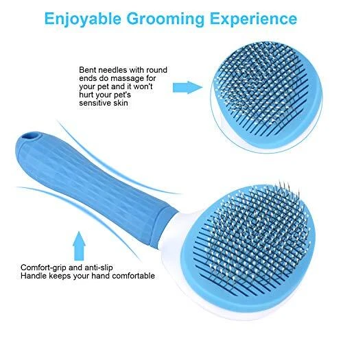 Depets Self Cleaning Slicker Brush Dog Cat Bunny Pet Grooming Shedding Brush ... 2