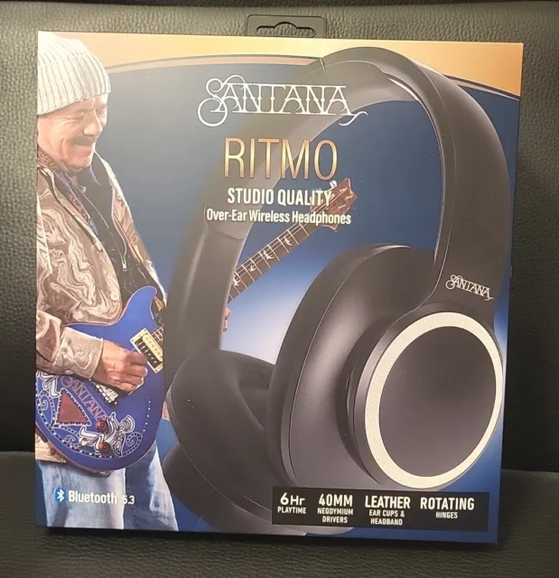 Carlos Santana Ritmo Studio Quality Over-Ear Wireless Headphones NEW In Box