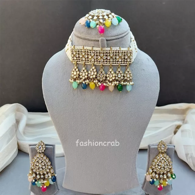 Indian Bollywood Style Kundan Bridal Jewellery for Bride - Multicolor