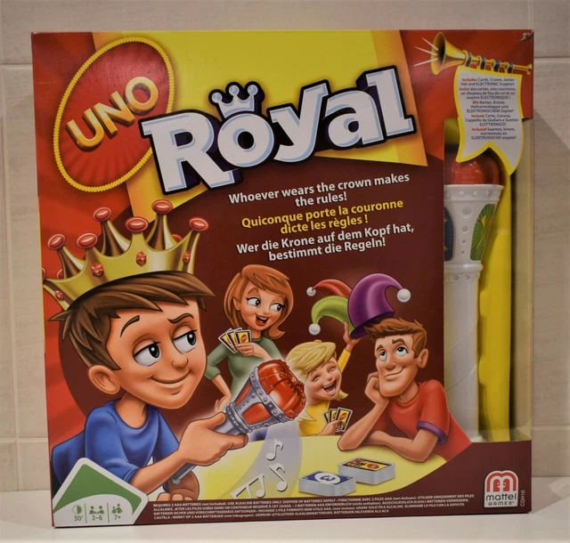 Gioco Di Carte Mattel Uno Royal | Versione Con Corona E Scettro Elettronico Per 2-6 Giocatori Dai 7 Anni