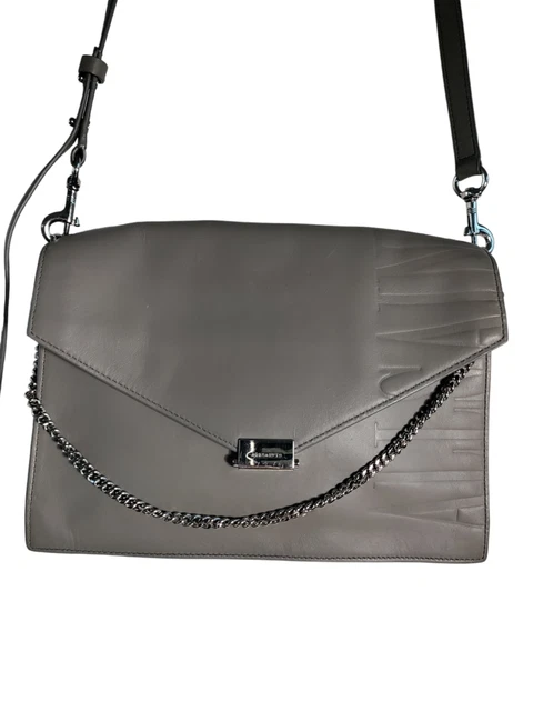 VGC ALL SAINTS Redchurch Grey Leather Shoulder Bag Cross Body
