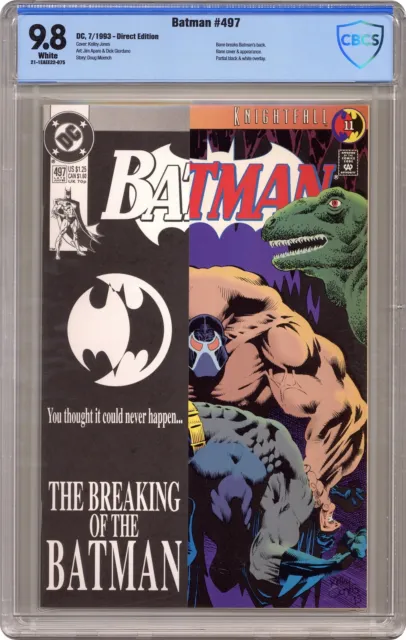 Batman #497D Direct Variant 1st Printing CBCS 9.8 1993 21-1EAEE22-075
