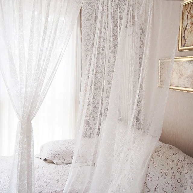 Brise Bise Sur Mesure: Petit Rideau Lin Dentelle Romantique Emilienne
