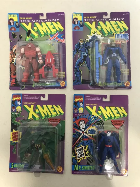Vintage Marvel X-Men Juggernaut Apocalypse Sinister Lot Of 4 Evil Mutants New