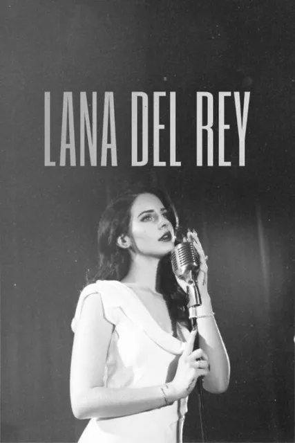 Poster da parete Lana Del Rey Art taglia A4 con cornice