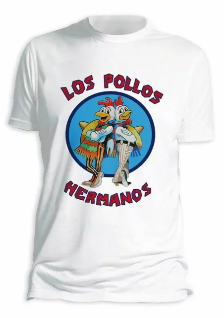 Los Pollos Hermanos Mens Breaking Bad T-Shirt 100% retro gift white S- 3xl