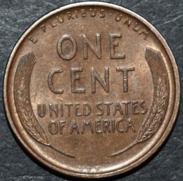 1909 P VDB Lincoln Wheat Cent Brilliant Uncirculated Red Brown BU Toned Penny