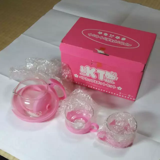 Hello Kitty Pair Cup and Pot Set Pink Prize Japan