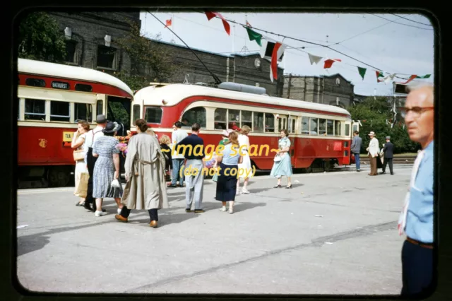 Toronto TTC PCC Trolley in early to mid 1950's, Original Kodachrome Slide h12b