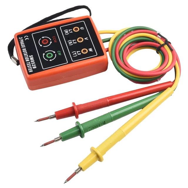 Testeur de rotation de phase sans contact pour moteurs triphasés Testeur de rotation de phase sans contact pour moteurs triphasés