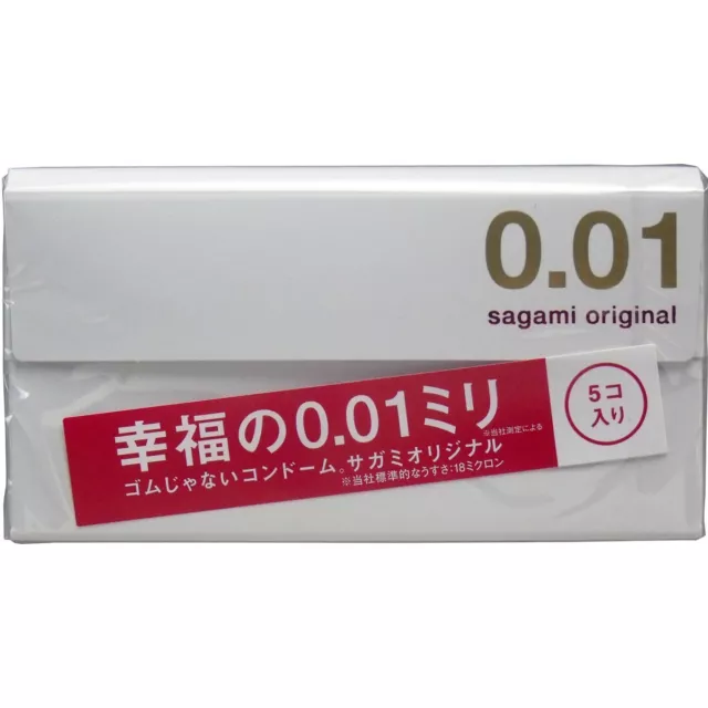 AU STOCK SAGAMI 001 Japanese Original Ultra Thin 0.01mm Condoms (5 pieces)