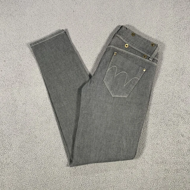 MET IN Denim Jeans Women’s W28” L31” Grey Slim Fit Skinny Leg Made In Italy
