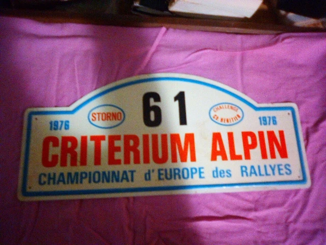 Lot 4 Plaques Rallye Grasse Alpin Plate