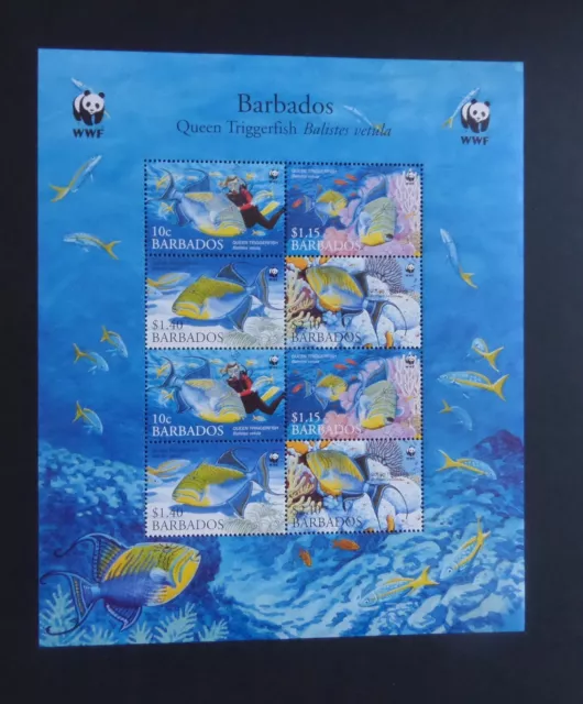 Barbados 2006 Endangered Triggerfish fish SG1290/3 sheetlet MNH UM unmounted