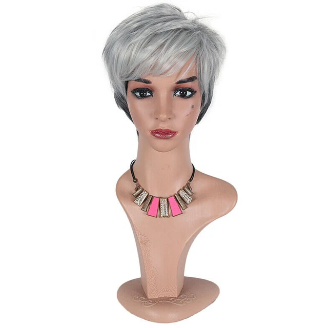 Parrucca Sintetica Con Capelli Corti E Lisci Con Mèches Per Le Donne 2026 - Foto 9