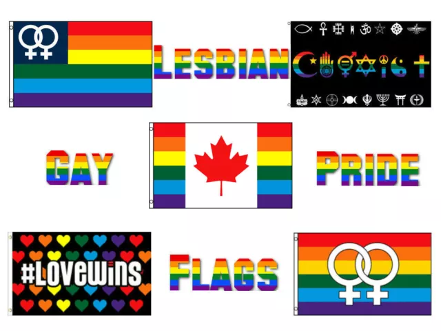 3x5 Wholesale Lot Canada Gay Pride Lesbian Female Set Flags Flag 3'x5'