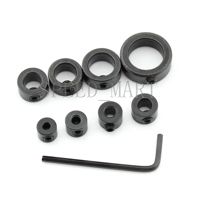 8PCS Drill Bit Shaft Depth Stop Collars Ring Set 3-16mm Woodworking Wood Drills