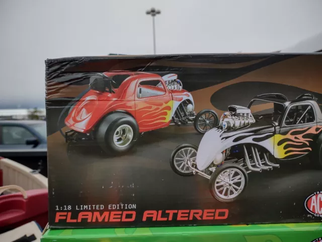 Acme Flamed Altered 1:18 scale diecast model in box 1/18 black