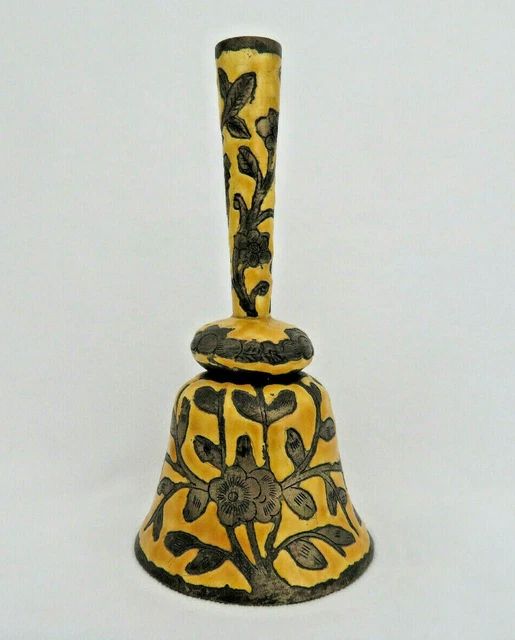 Antique Chinese Golden Yellow Enamel Bell