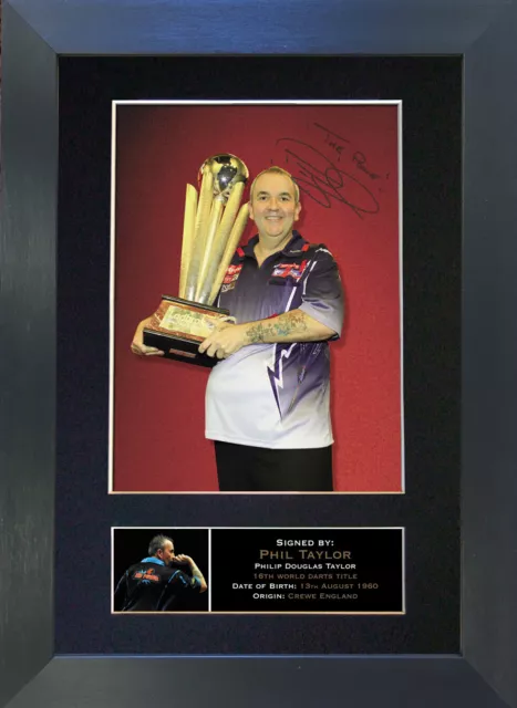 PHIL TAYLOR Darts Signed Autograph Mounted Photo Repro A4 Print 299 2