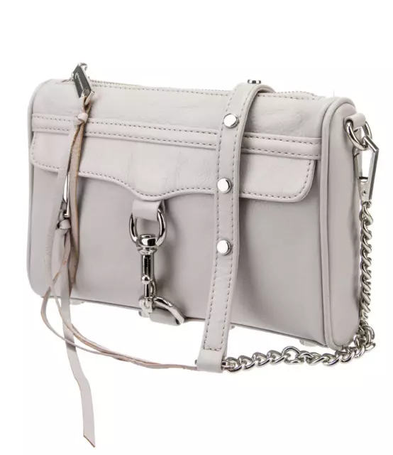 Rebecca Minkoff Mini Mac Crossbody Bag Light Gray NWT, $195 MSRP