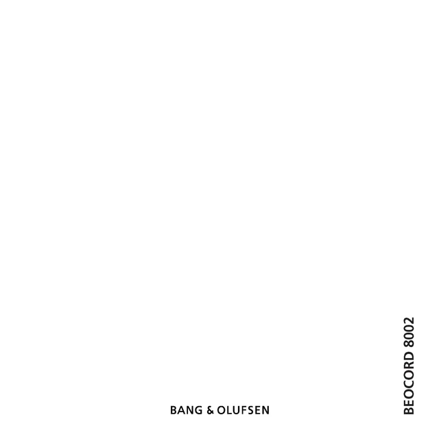 Operating Instructions for Bang Olufsen Beocord 8002