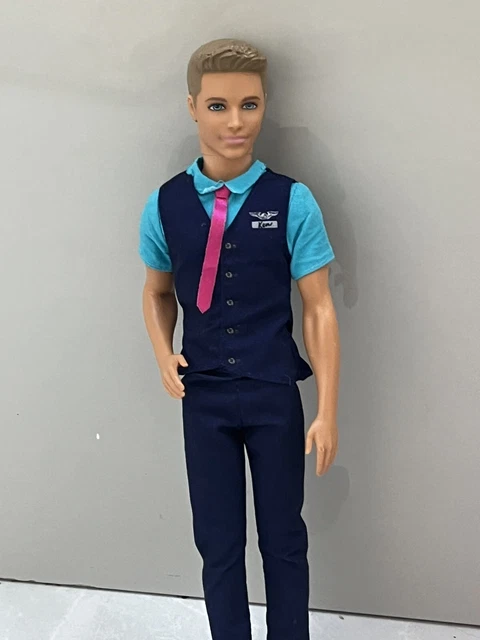 BARBIE KEN FASHION Doll Airline Pilot cabin Crew 20.00 PicClick UK