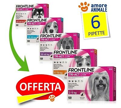 Frontline TRI-ACT 6 pipette per cani  2-5 / 5-10 / 10-20 / 20-40 / 40-60 kg  NEW