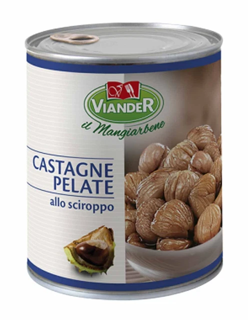 Viander - Castagne pelate in sciroppo conf. da 900 g pronti a cuocere