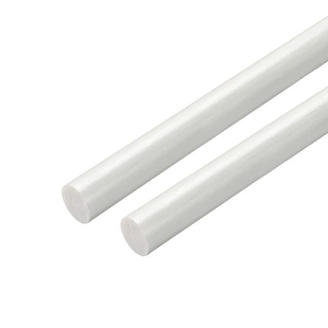 2 pezzi asta rotonda tecnica FRP per fai-da-te diametro 9 mm 50 cm lunghezza bianco