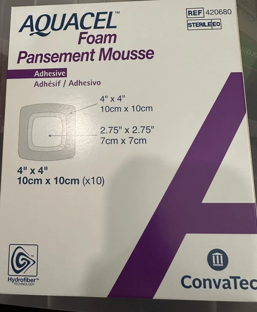 Convatec 420636 Aquacel Foam Hydrofibre Dressing Sterile Non-Adhesive Square 20cm X 20cm (8" X 8") Box/5 - View #8