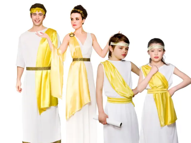 Déesse Grecque Romain Famille Costume Déguisement Enfants Adultes Toge