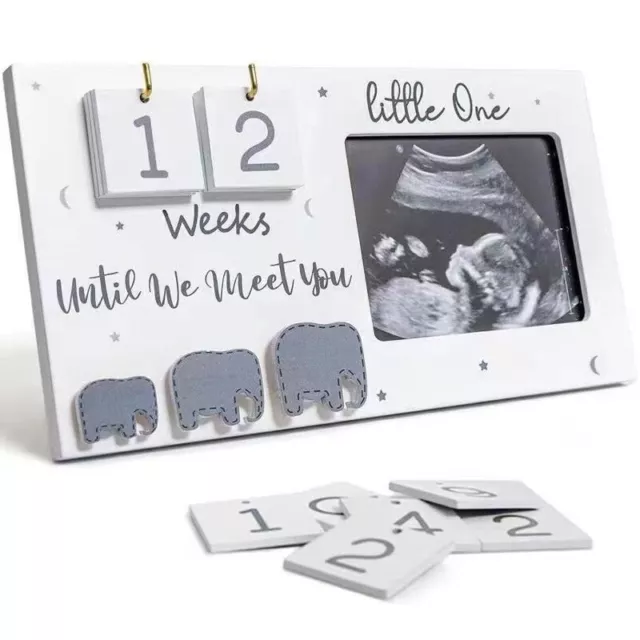 Baby Scan Pregnancy Ultrasound Sonogram Picture Photo Frame with Countdown