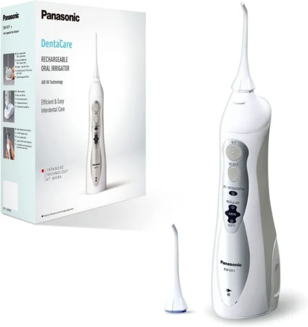 Panasonic EW1411 Rechargeable Oral Irrigator Dental Water Flosser EU SOCKET PLUG