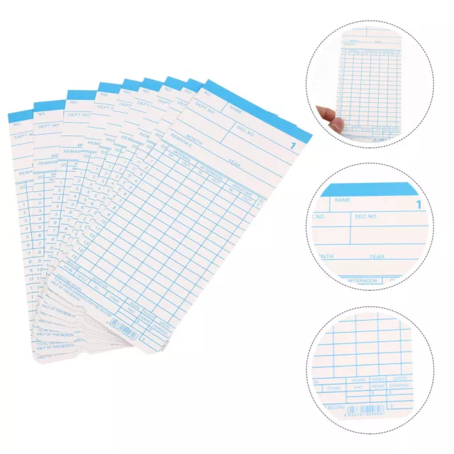 Attendance Punch Card Time Cards Paper for Employees Microcomputer